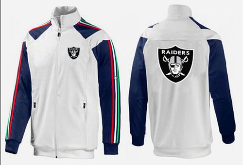 NFL Oakland Raiders Team Logo Jacket White_4