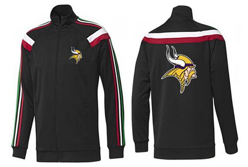 NFL Minnesota Vikings Team Logo Jacket Black_2 - Click Image to Close