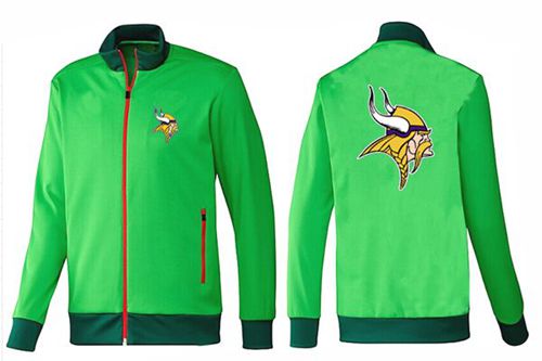 NFL Minnesota Vikings Team Logo Jacket Green - Click Image to Close