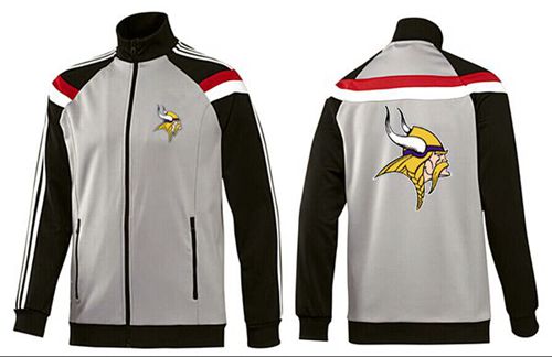 NFL Minnesota Vikings Team Logo Jacket Grey - Click Image to Close