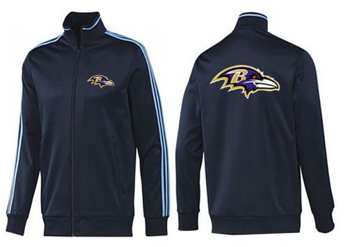 NFL Baltimore Ravens Team Logo Jacket Dark Blue_2 - Click Image to Close