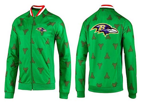 NFL Baltimore Ravens Team Logo Jacket Green - Click Image to Close