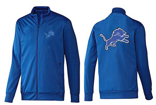 NFL Detroit Lions Team Logo Jacket Blue_1