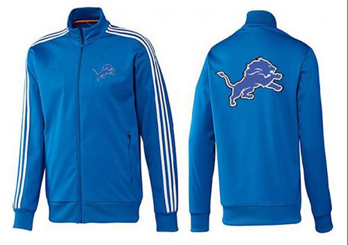 NFL Detroit Lions Team Logo Jacket Blue_2 - Click Image to Close