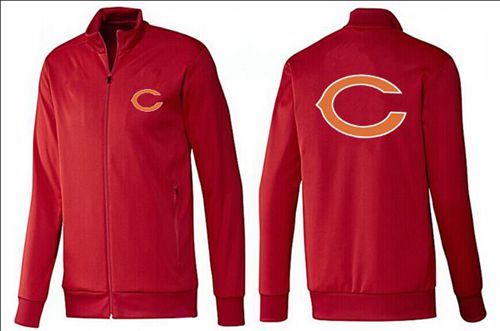 NFL Chicago Bears Team Logo Jacket Red - Click Image to Close