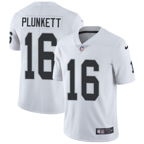 Nike Raiders #16 Jim Plunkett White Men's Stitched NFL Vapor Untouchable Limited Jersey