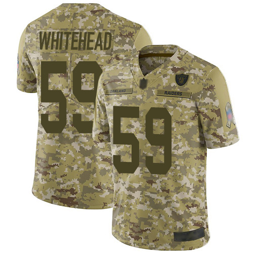 Raiders #59 Tahir Whitehead Camo Men's Stitched Football Limited 2018 Salute To Service Jersey - Click Image to Close