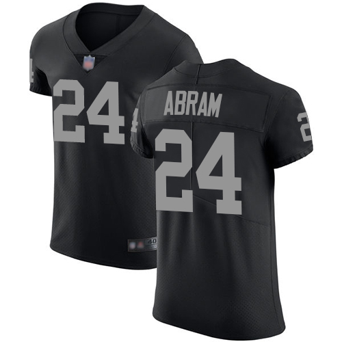 Raiders #24 Johnathan Abram Black Team Color Men's Stitched Football Vapor Untouchable Elite Jersey - Click Image to Close