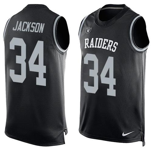 Nike Raiders #34 Bo Jackson Black Team Color Men's Stitched NFL Limited Tank Top Jersey