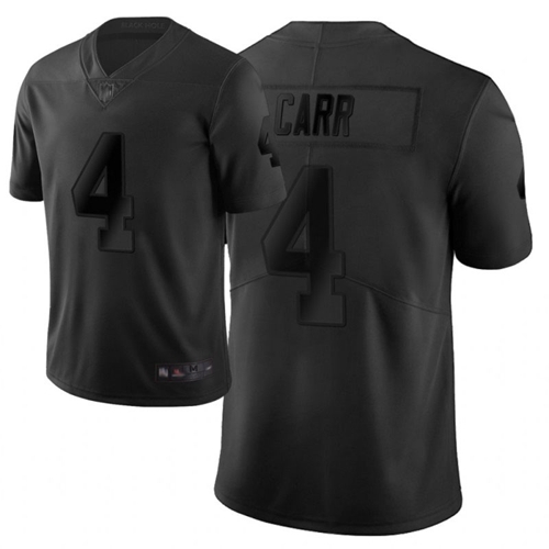 Raiders #4 Derek Carr Black Men's Stitched Football Limited City Edition Jersey - Click Image to Close