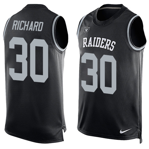 Nike Raiders #30 Jalen Richard Black Team Color Men's Stitched NFL Limited Tank Top Jersey