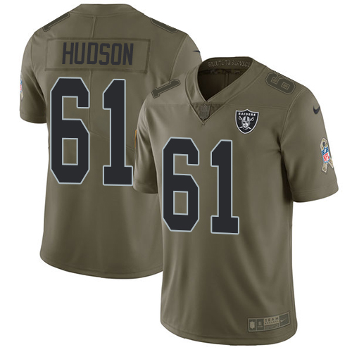 Nike Raiders #61 Rodney Hudson Olive Men's Stitched NFL Limited 2017 Salute To Service Jersey