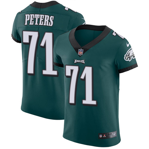 Nike Eagles #71 Jason Peters Midnight Green Team Color Men's Stitched NFL Vapor Untouchable Elite Jersey