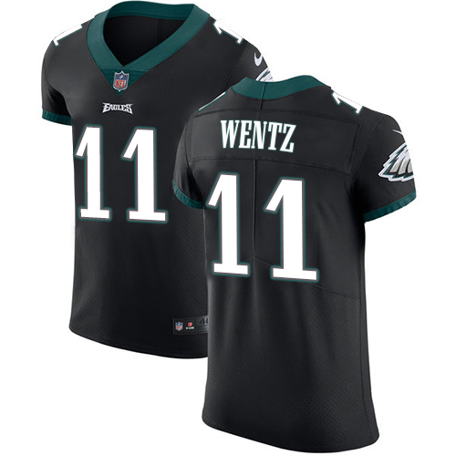 Nike Eagles #11 Carson Wentz Black Alternate Men's Stitched NFL Vapor Untouchable Elite Jersey