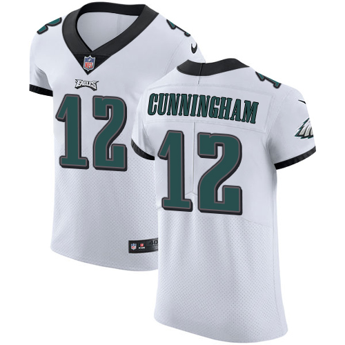 Nike Eagles #12 Randall Cunningham White Men's Stitched NFL Vapor Untouchable Elite Jersey