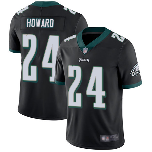 Eagles #24 Jordan Howard Black Alternate Men's Stitched Football Vapor Untouchable Limited Jersey