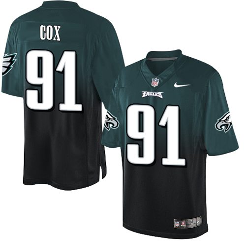 Nike Eagles #91 Fletcher Cox Midnight Green/Black Men's Stitched NFL Elite Fadeaway Fashion Jersey