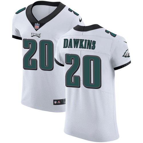 Nike Eagles #20 Brian Dawkins White Men's Stitched NFL Vapor Untouchable Elite Jersey