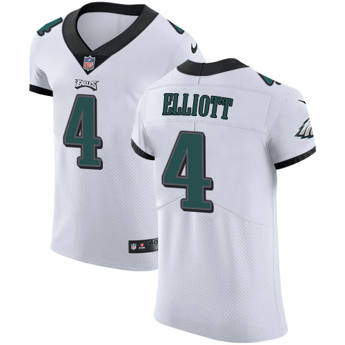 Nike Eagles #4 Jake Elliott White Men's Stitched NFL Vapor Untouchable Elite Jersey