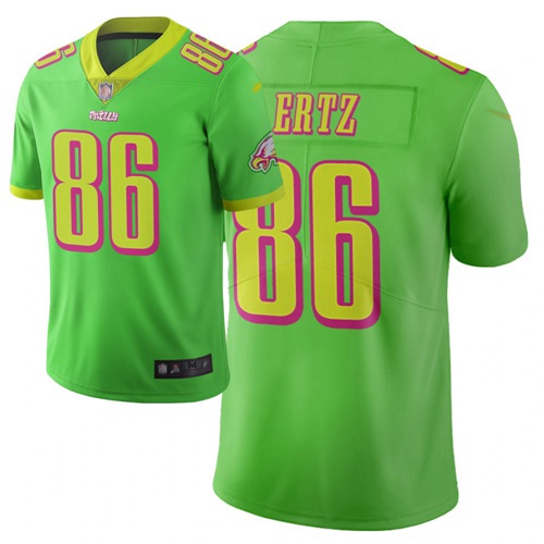 Eagles #86 Zach Ertz Green Men's Stitched Football Limited City Edition Jersey - Click Image to Close