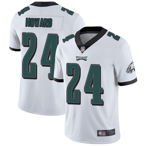 Eagles #24 Jordan Howard White Men's Stitched Football Vapor Untouchable Limited Jersey