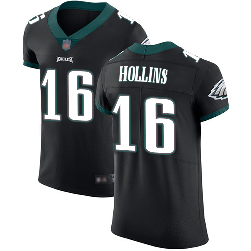 Eagles #16 Mack Hollins Black Alternate Men's Stitched Football Vapor Untouchable Elite Jersey