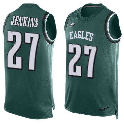 Nike Eagles #27 Malcolm Jenkins Midnight Green Team Color Men's Stitched NFL Limited Tank Top Jersey