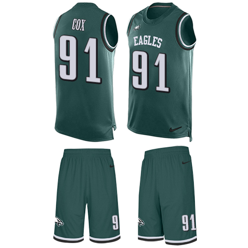 Nike Eagles #91 Fletcher Cox Midnight Green Team Color Men's Stitched NFL Limited Tank Top Suit Jersey