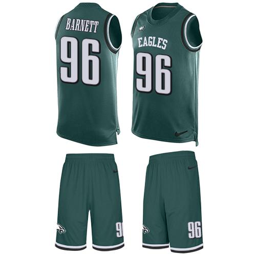 Nike Eagles #96 Derek Barnett Midnight Green Team Color Men's Stitched NFL Limited Tank Top Suit Jersey