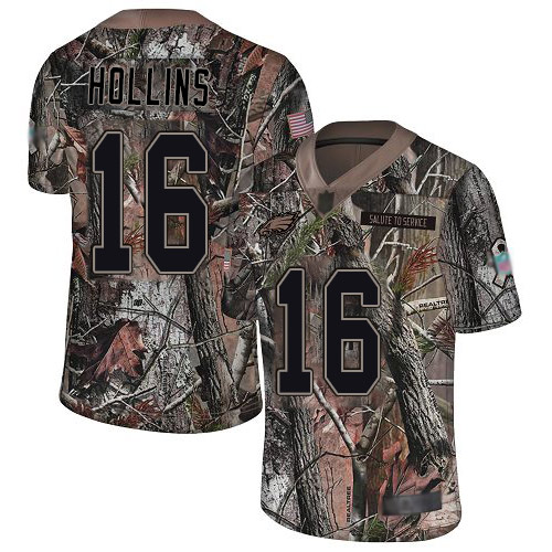 Eagles #16 Mack Hollins Camo Men's Stitched Football Limited Rush Realtree Jersey