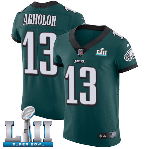 Nike Eagles #13 Nelson Agholor Midnight Green Team Color Super Bowl LII Men's Stitched NFL Vapor Untouchable Elite Jersey