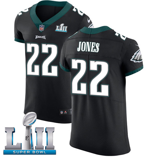 Nike Eagles #22 Sidney Jones Black Alternate Super Bowl LII Men's Stitched NFL Vapor Untouchable Elite Jersey - Click Image to Close