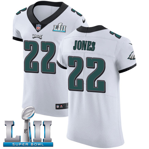 Nike Eagles #22 Sidney Jones White Super Bowl LII Men's Stitched NFL Vapor Untouchable Elite Jersey