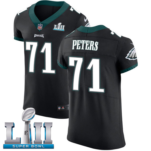 Nike Eagles #71 Jason Peters Black Alternate Super Bowl LII Men's Stitched NFL Vapor Untouchable Elite Jersey