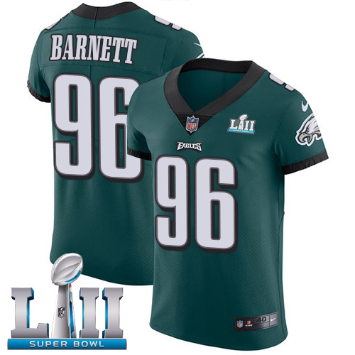 Nike Eagles #96 Derek Barnett Midnight Green Team Color Super Bowl LII Men's Stitched NFL Vapor Untouchable Elite Jersey