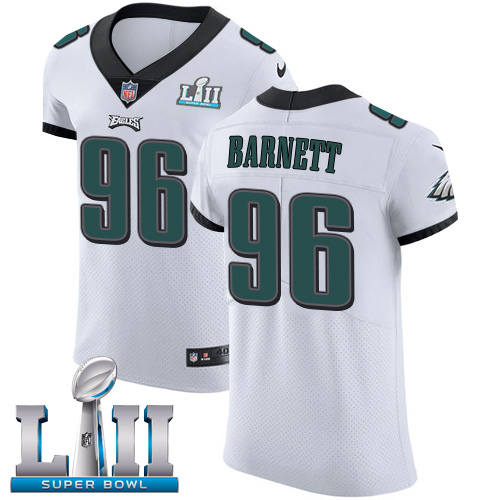 Nike Eagles #96 Derek Barnett White Super Bowl LII Men's Stitched NFL Vapor Untouchable Elite Jersey - Click Image to Close