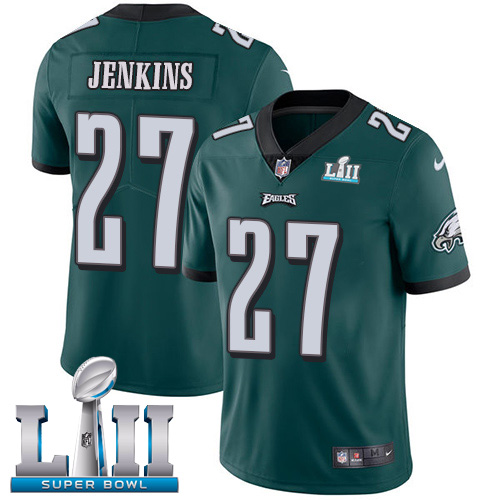 Nike Eagles #27 Malcolm Jenkins Midnight Green Team Color Super Bowl LII Men's Stitched NFL Vapor Untouchable Limited Jersey