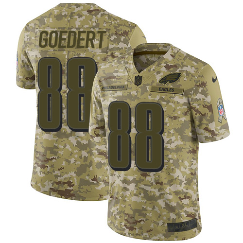 Nike Eagles #88 Dallas Goedert Camo Men's Stitched NFL Limited 2018 Salute To Service Jersey - Click Image to Close