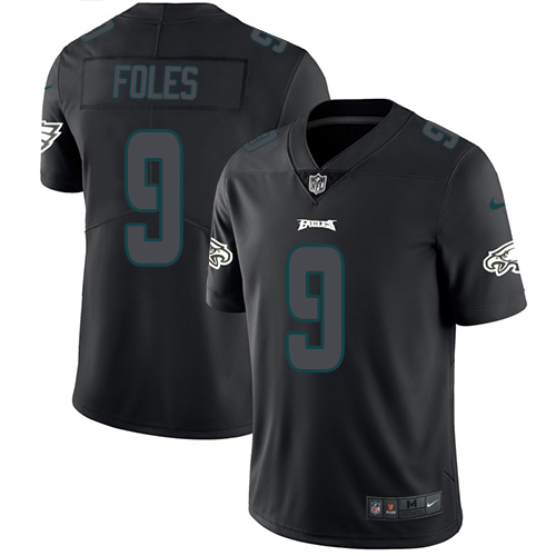 Nike Eagles #9 Nick Foles Black Men's Stitched NFL Limited Rush Impact Jersey