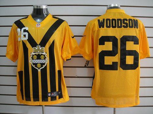 Nike Steelers #26 Rod Woodson Gold 1933s Throwback Men's Stitched NFL Elite Jersey