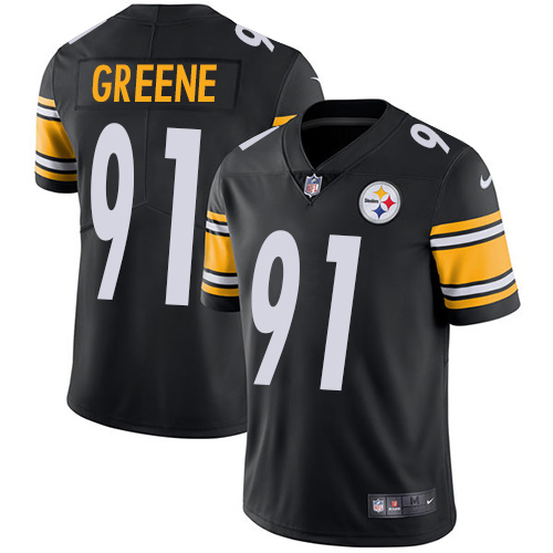 Nike Steelers #91 Kevin Greene Black Team Color Men's Stitched NFL Vapor Untouchable Limited Jersey - Click Image to Close