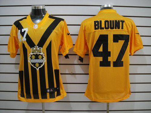 Nike Steelers #47 Mel Blount Gold 1933s Throwback Men's Stitched NFL Elite Jersey