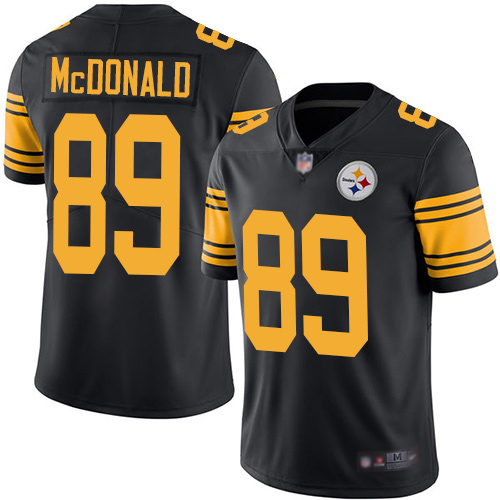 Steelers #89 Vance McDonald Black Men's Stitched Football Limited Rush Jersey - Click Image to Close