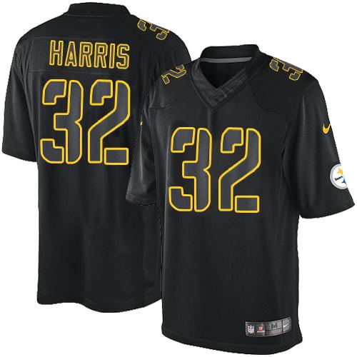 Nike Steelers #32 Franco Harris Black Men's Stitched NFL Impact Limited Jersey - Click Image to Close