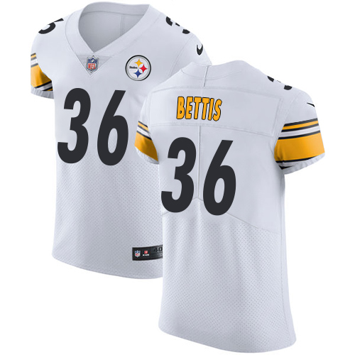 Nike Steelers #36 Jerome Bettis White Men's Stitched NFL Vapor Untouchable Elite Jersey