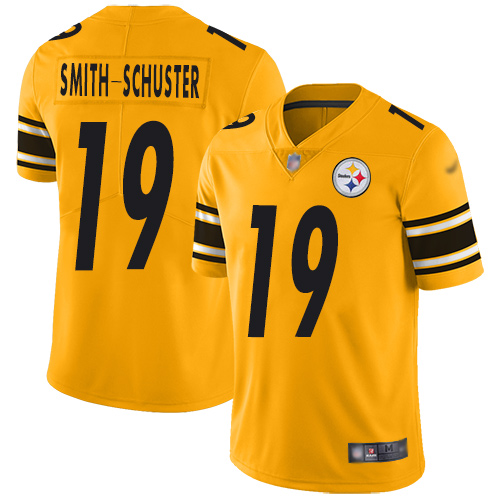 Steelers #19 JuJu Smith-Schuster Gold Men's Stitched Football Limited Inverted Legend Jersey