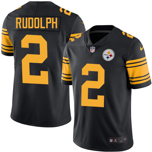 Nike Steelers #2 Mason Rudolph Black Men's Stitched NFL Limited Rush Jersey