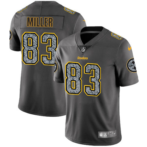 Nike Steelers #83 Heath Miller Gray Static Men's Stitched NFL Vapor Untouchable Limited Jersey - Click Image to Close