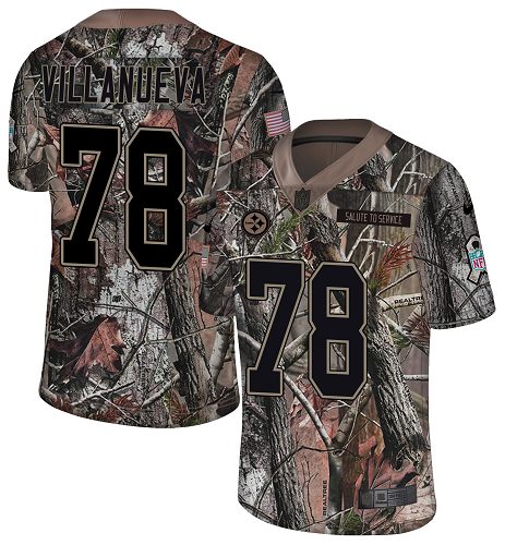 Nike Steelers #78 Alejandro Villanueva Camo Men's Stitched NFL Limited Rush Realtree Jersey