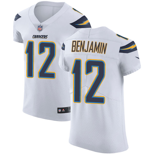 Nike Chargers #12 Travis Benjamin White Men's Stitched NFL Vapor Untouchable Elite Jersey